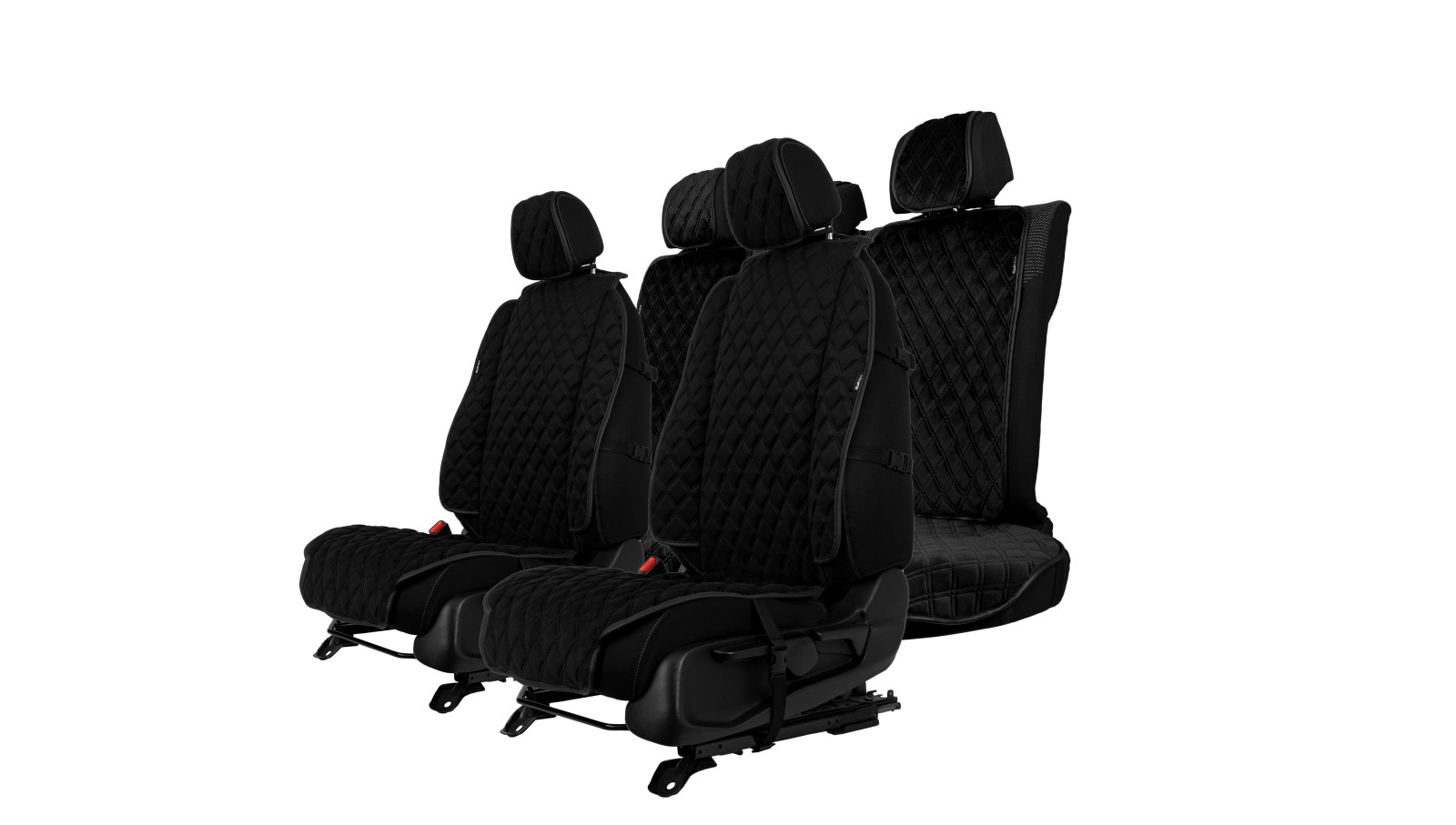 Накидки на сидіння з антари чорні, комплект