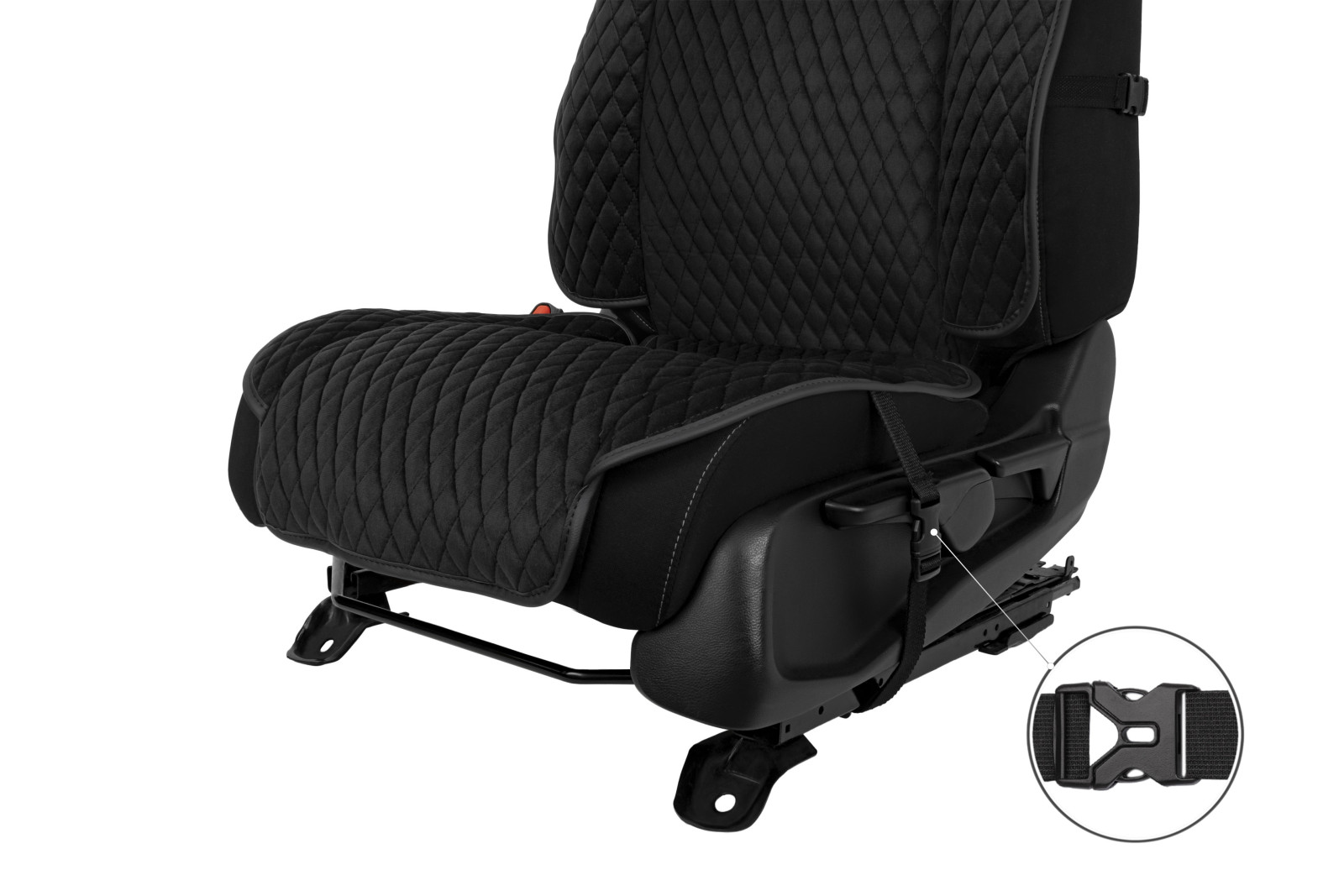 Накидка на сидіння з антари, чорна - Зображення 2