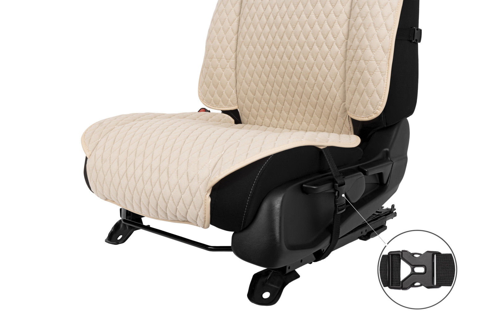 Накидка на сидіння з антари бежева - Зображення 4