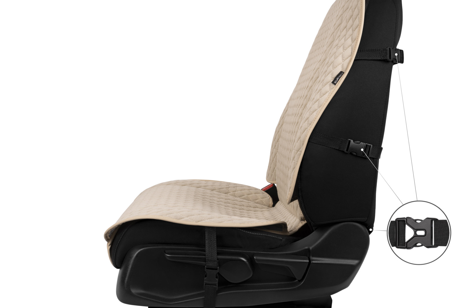 Накидка на сидіння з антари бежева - Зображення 5