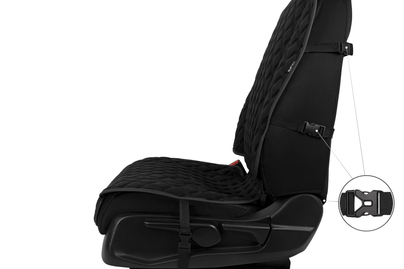 Накидка на сидіння з антари, чорна - Зображення 4