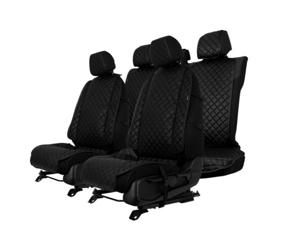 Накидки на сидіння з екошкіри чорні комплект